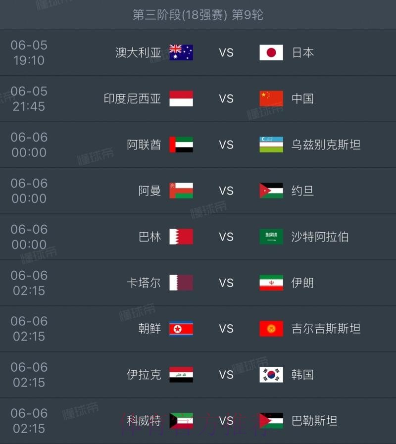 世界杯比赛时间最新